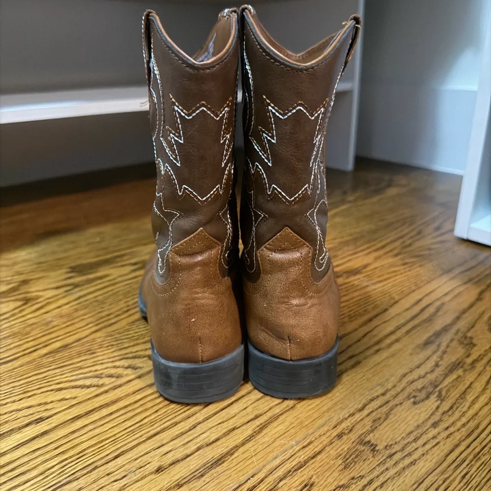 Wonder Nation Brown Kids Cowboy Boots